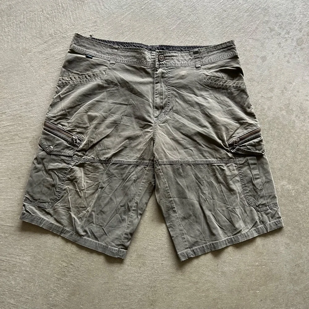 Kuhl Shorts Mens Size 40‎ Brown Vintage Patina Dye Hiking Outdoor Trail Cargo